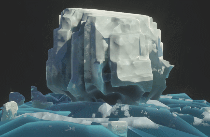 Ice Y position, occlusion, and thickness channels used for the fake SSS blending in the shader.