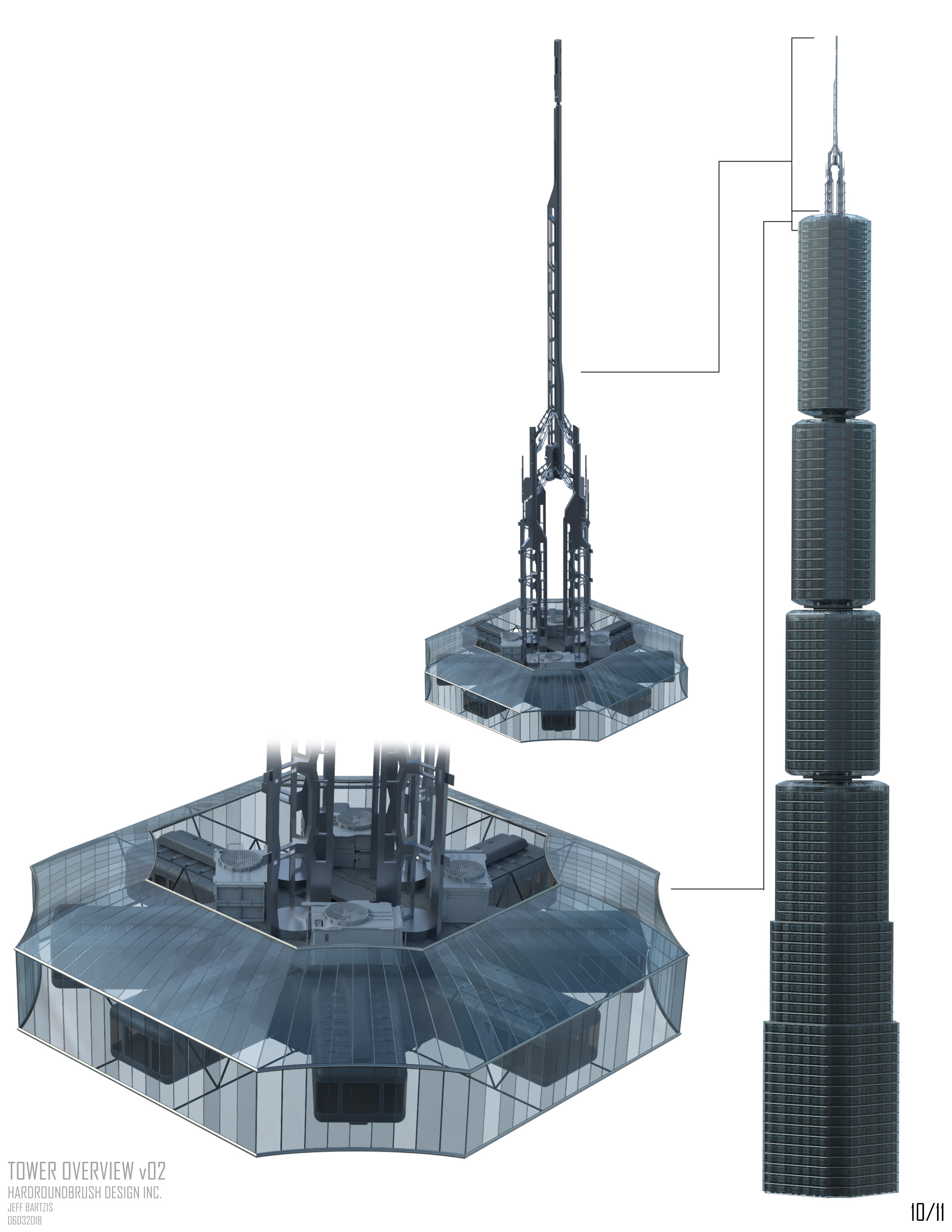 Top spire. (Vitaly bulgarov kitbash elements used)