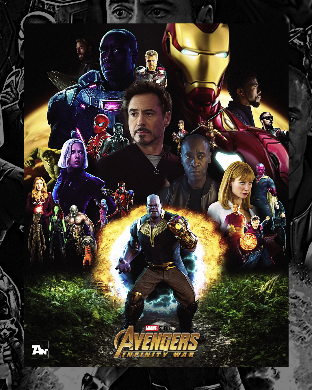 Artstation Infinity War Version Poster Iron Man 2 Tobias Pampinella