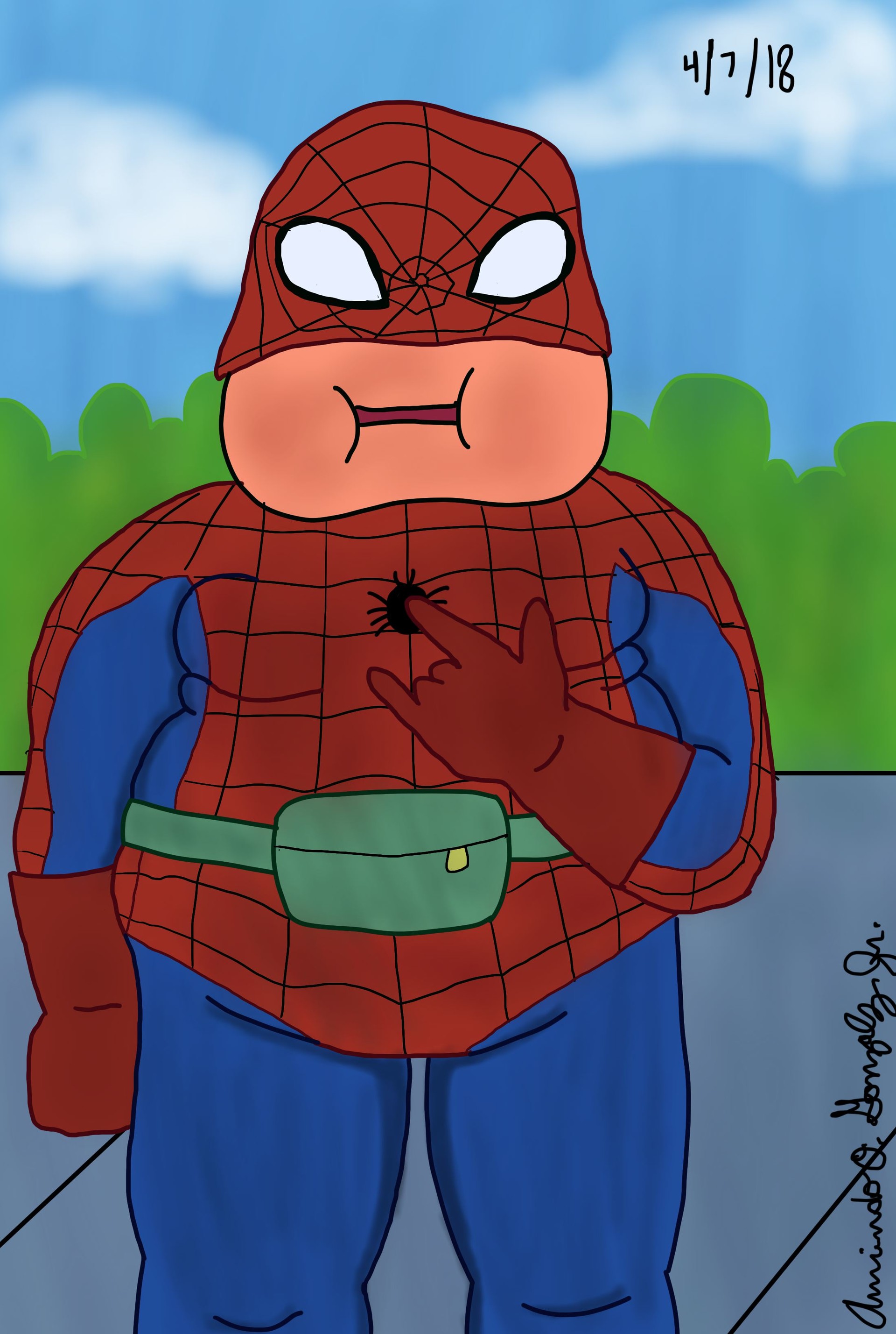 ArtStation - Fat Spider-Man