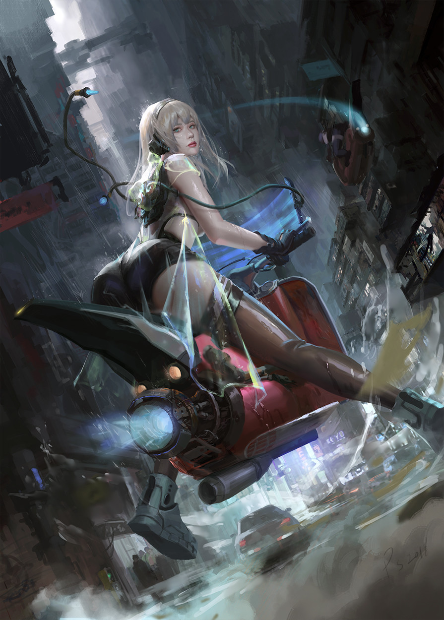 Artstation Cyberpunk Lass Hanzheng Tang