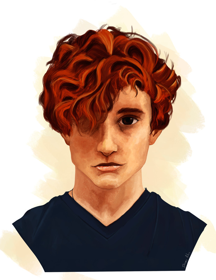 ArtStation - Portrait, curly red hair