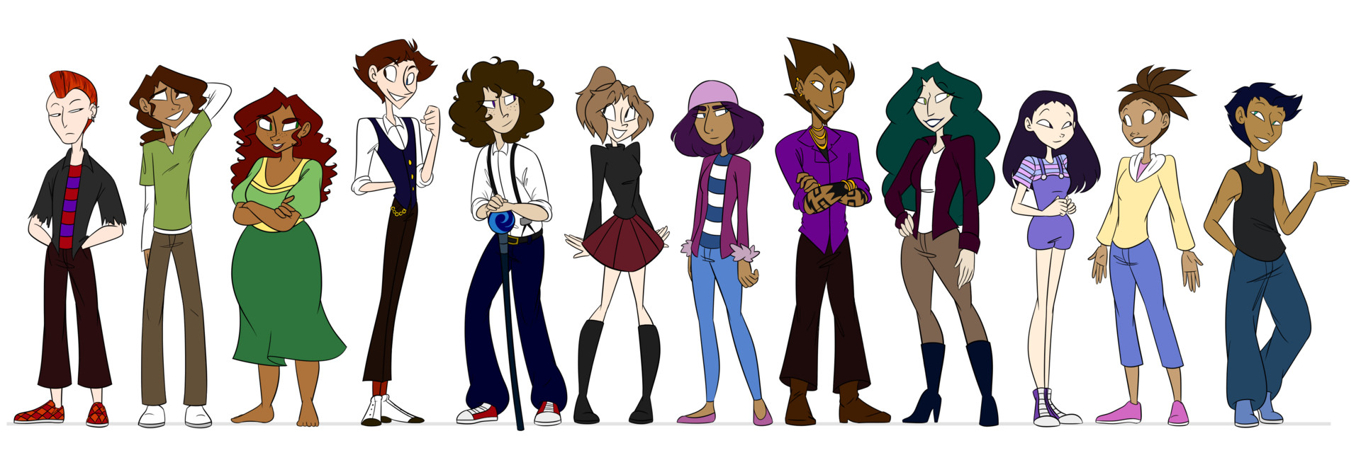 Artstation The Infinity Circus Character Lineup Haley Emmons Height chart for character drawing. the infinity circus character lineup