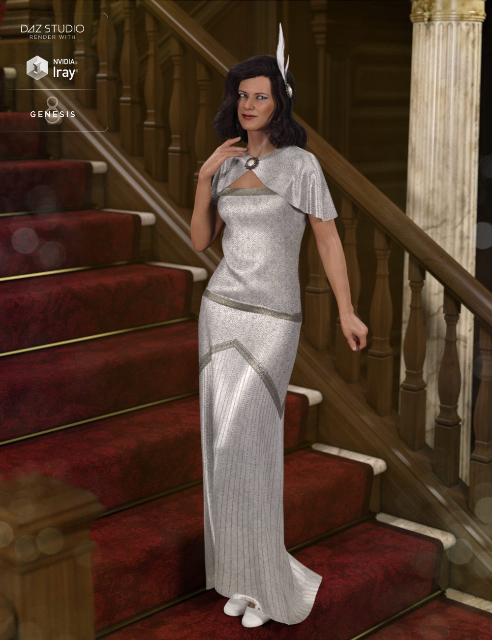 1920s evening gown