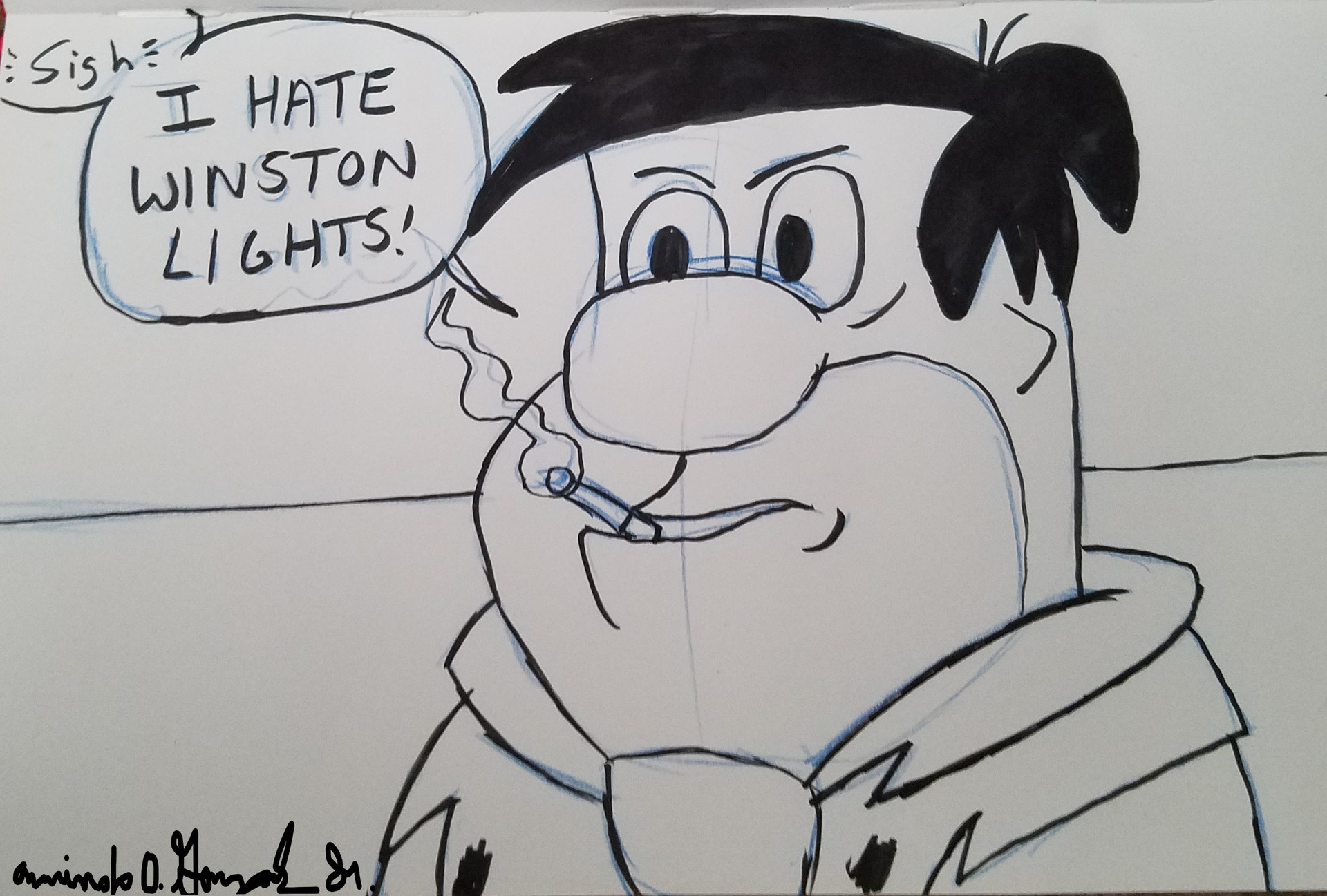 fred flintstone smoking