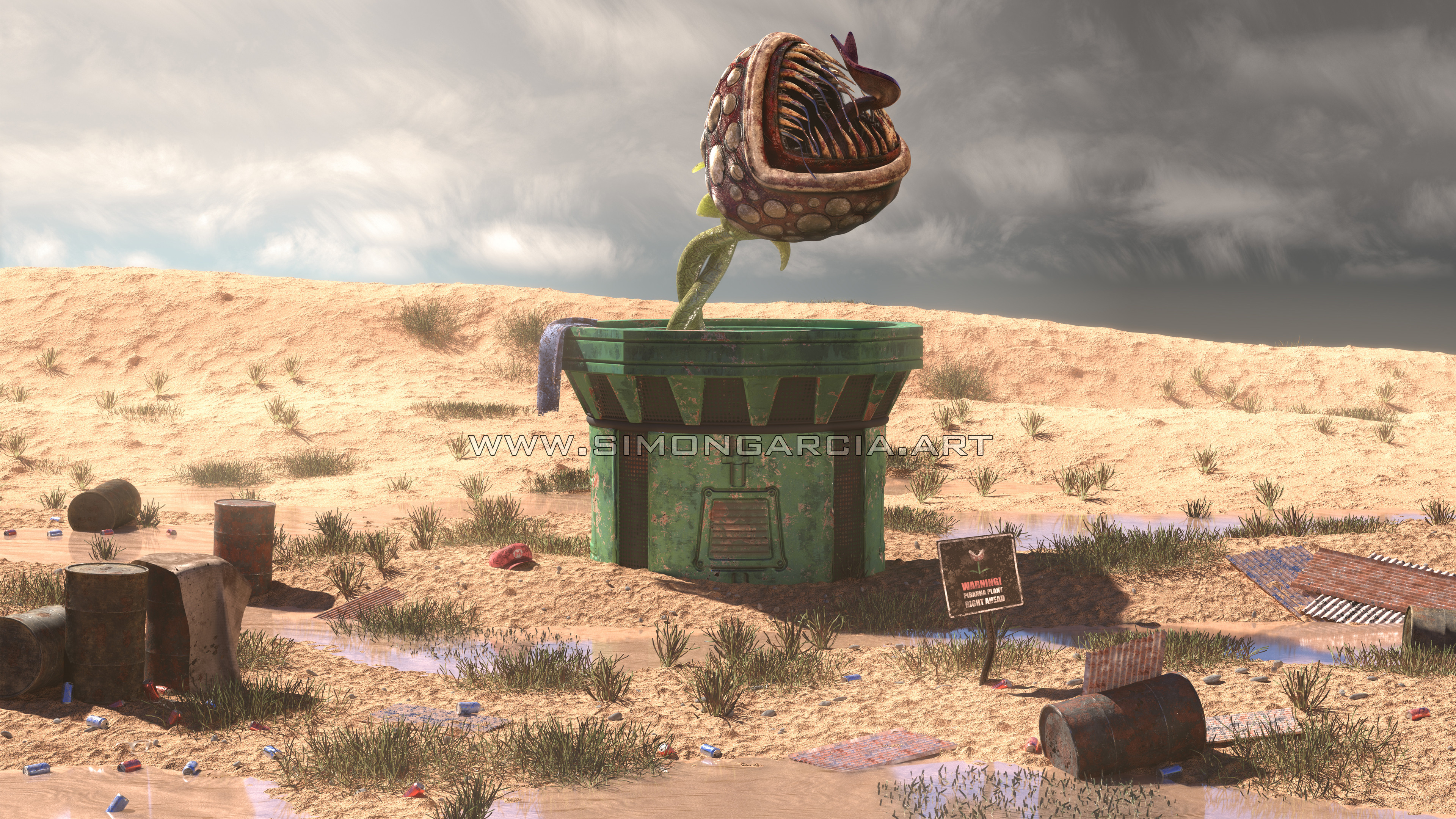 Final Render. All passes and corrections nodes combined.