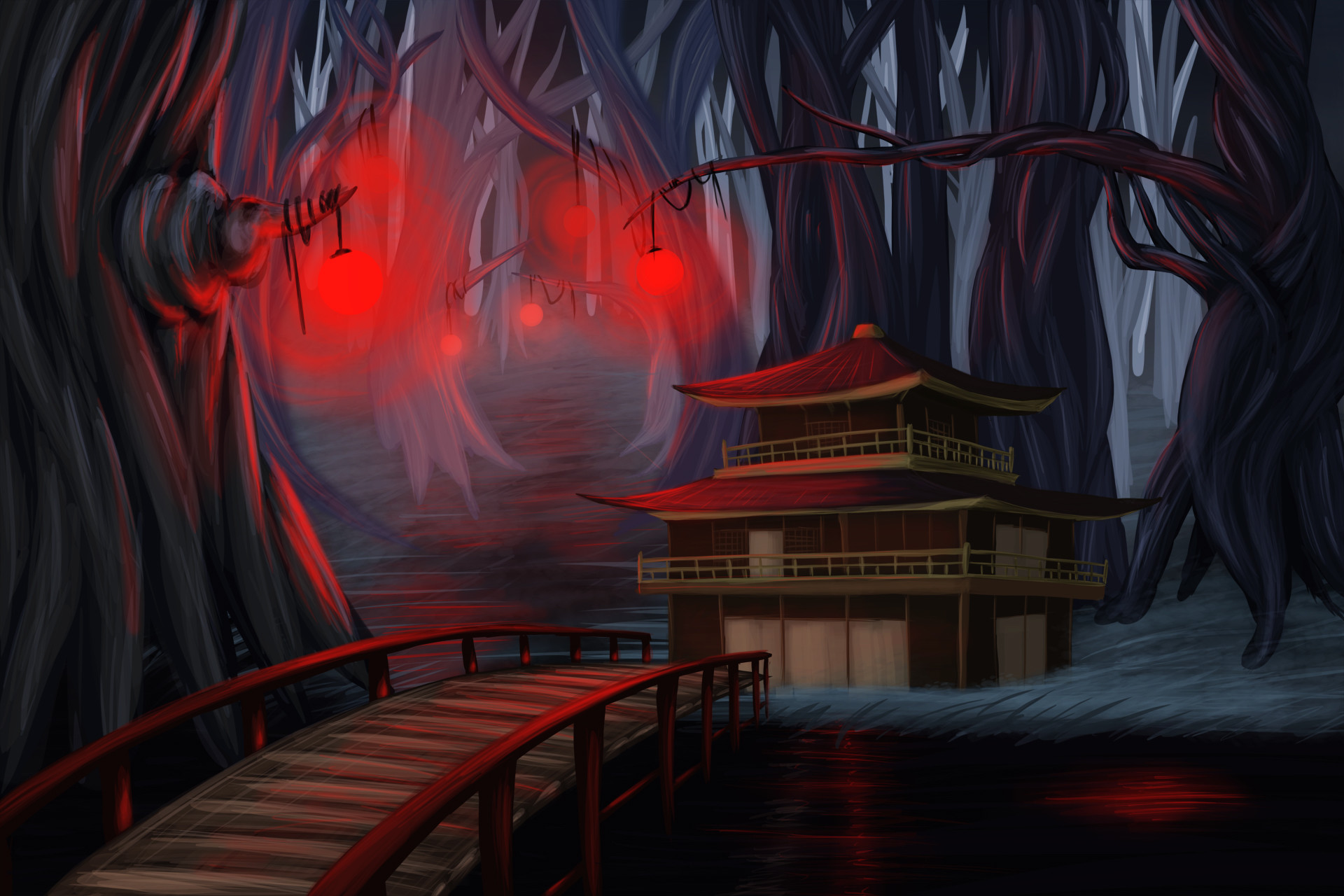 ArtStation - Creepy Forest Concept Art