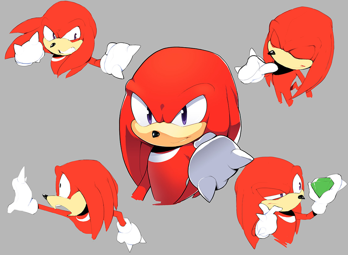 Knuckles Expression sheet.
