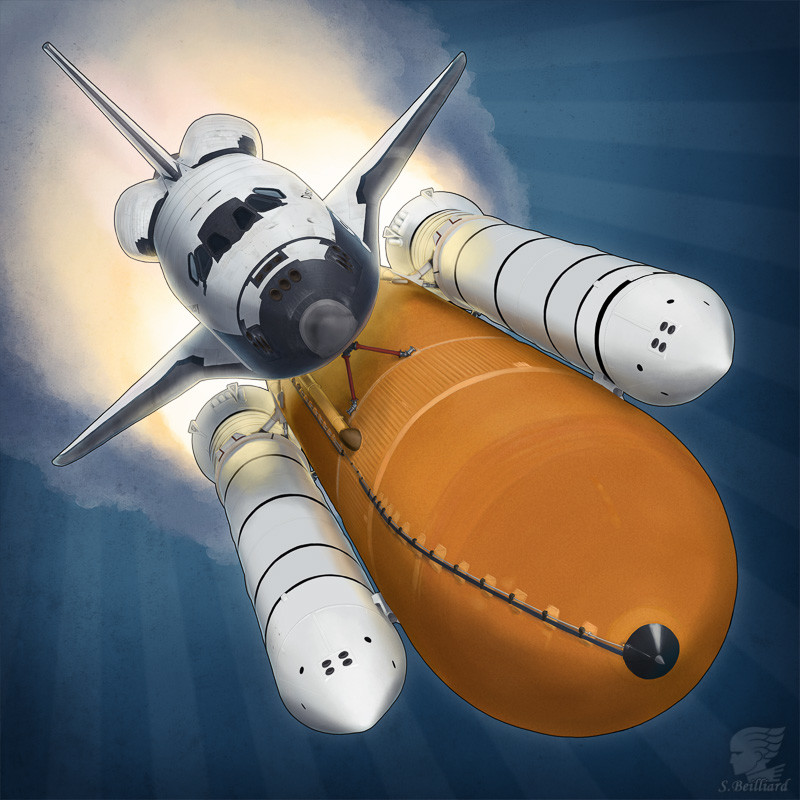 ArtStation - Space Shuttle Painting