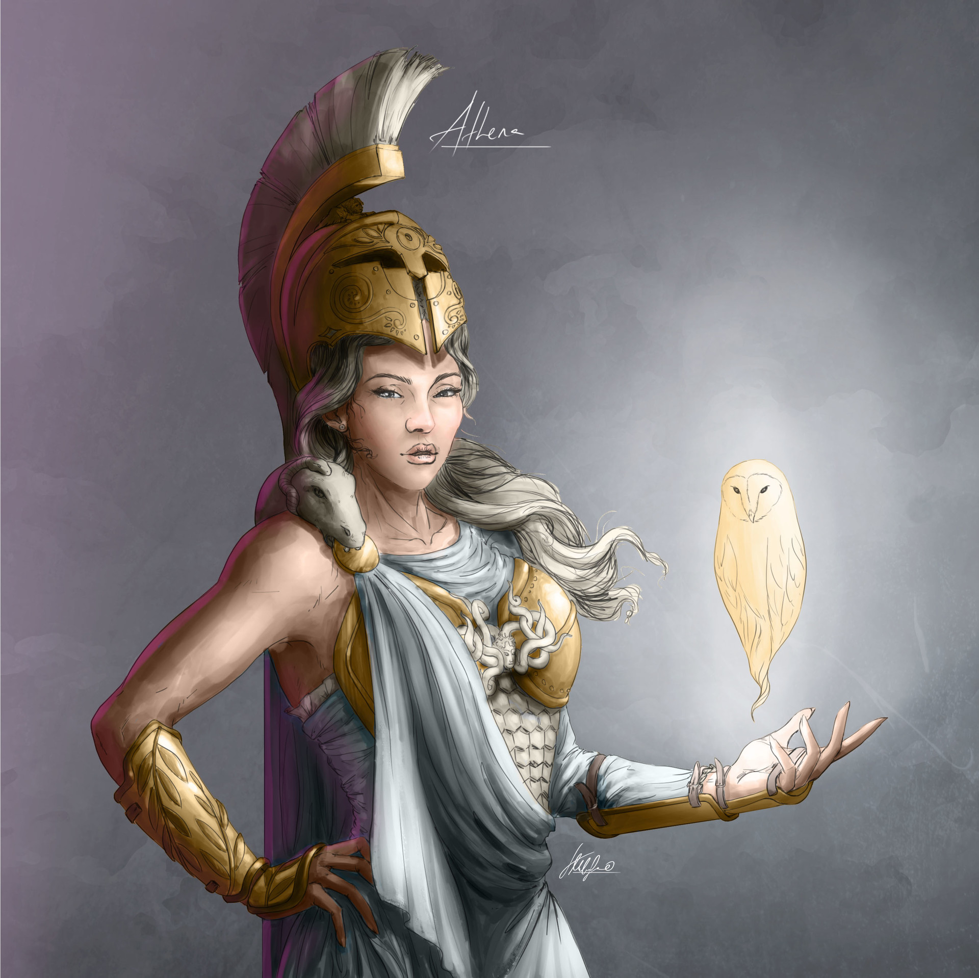 ArtStation - Athena, Goddess of wisdom, handicraft, and warfare