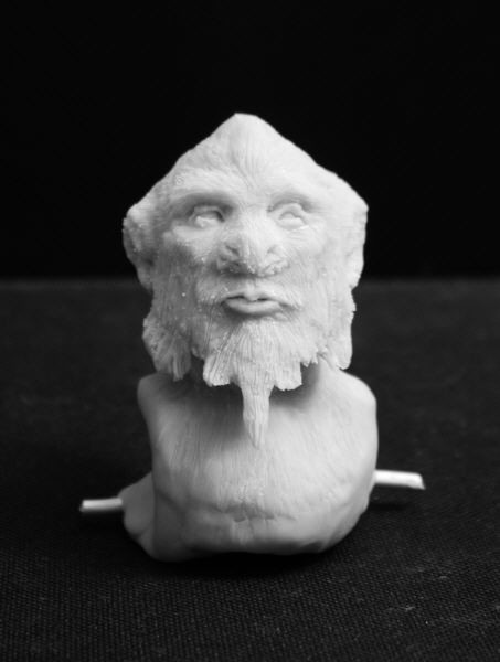 Maquette made as reference for the Mage's face.