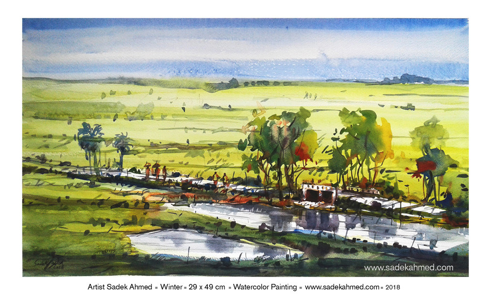 Artstation Beautiful Bangladesh Watercolor By Sadek Ahmed Www Sadekahmed Com Sadek Ahmed