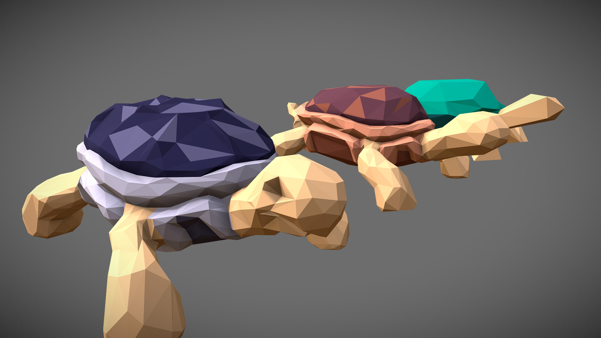 artstation 贔屭 bixi a mythological tortoise low poly tortoises yun xi zheng sammi