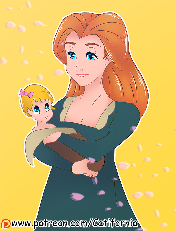 Cati Fornia - Commission: a Mother with Her newborn Baby Girl