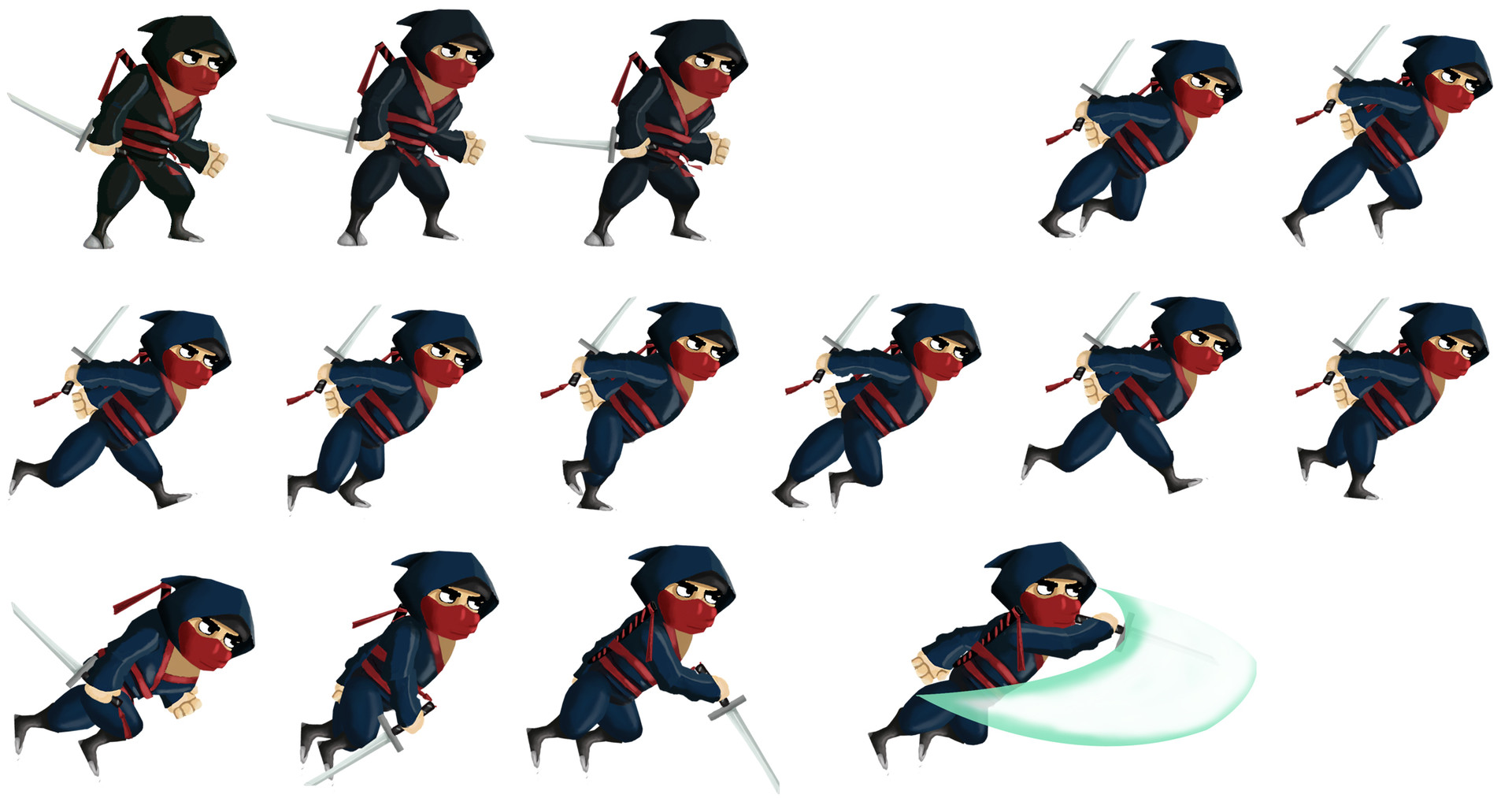 Ninja Game Sprite Ninja Games Walking Animation Game Character Design ...