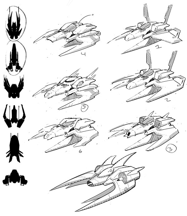 Some very early ship designs for Scott