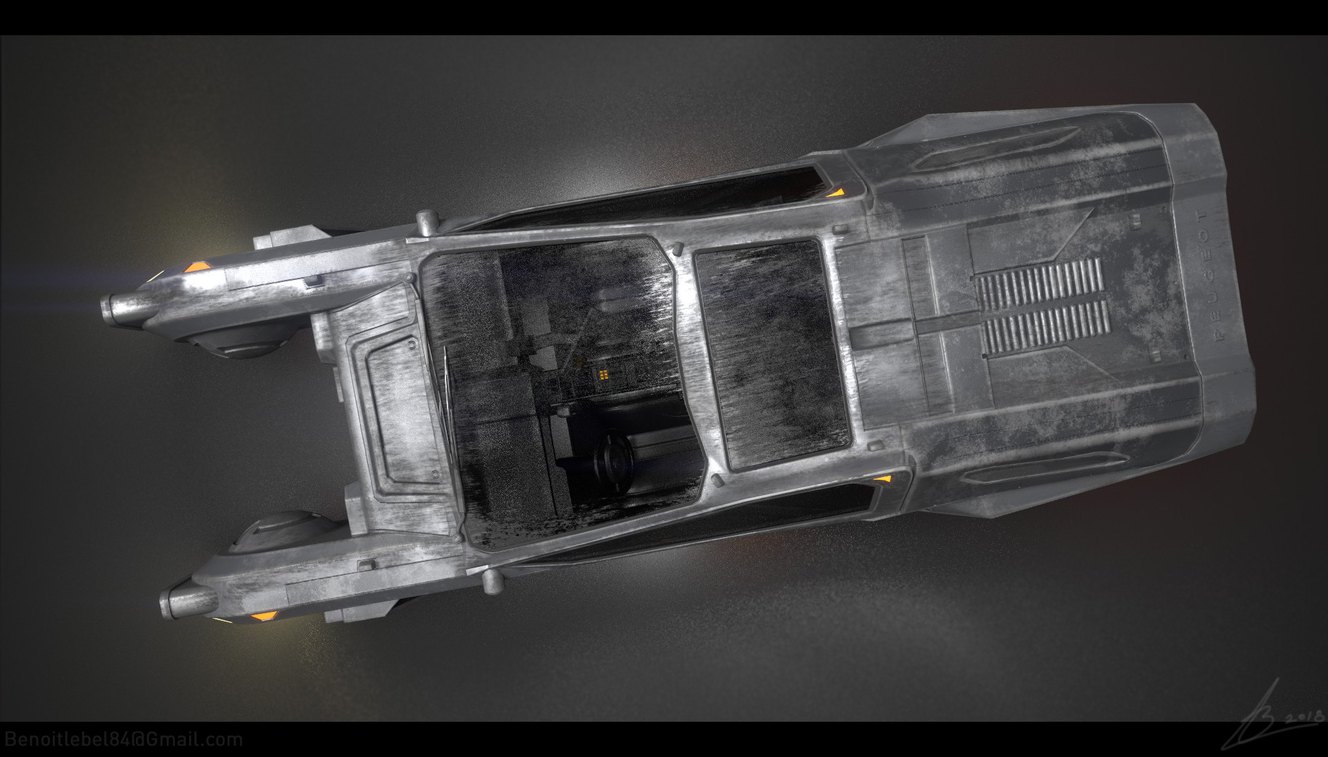 Artstation Blade Runner 2049 Spinner Benoit Lebel