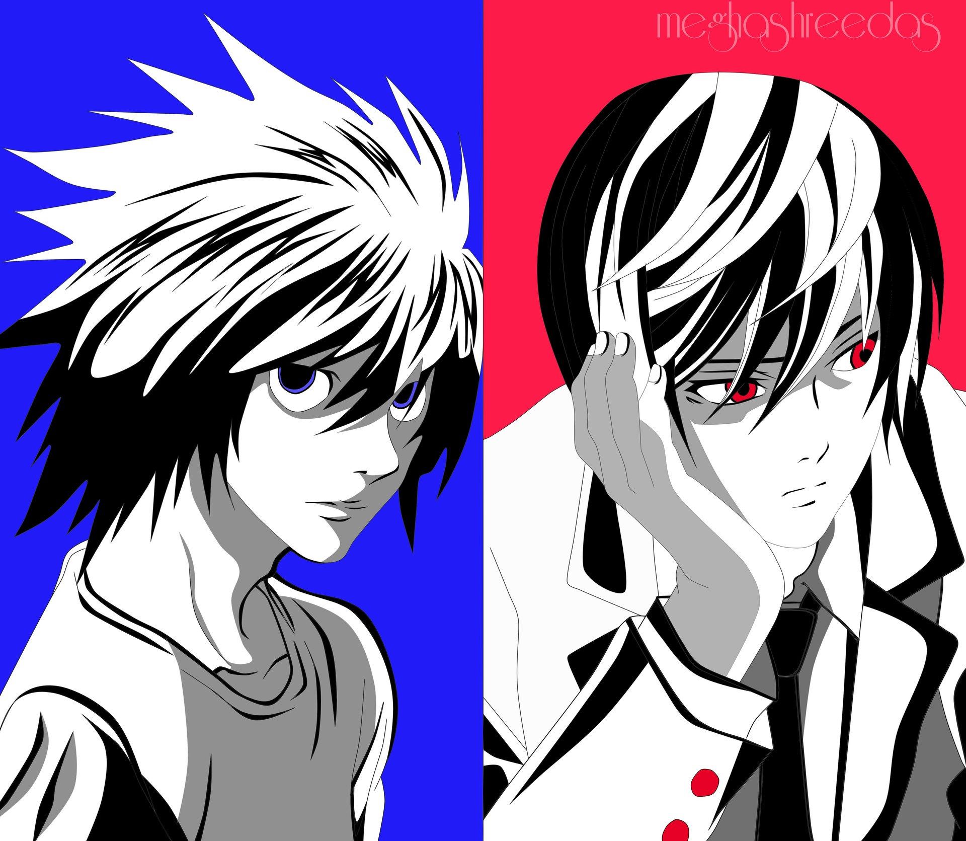 DEATH NOTE Light & L イラストカード Death Note Card Light Yagami L Special | eBay