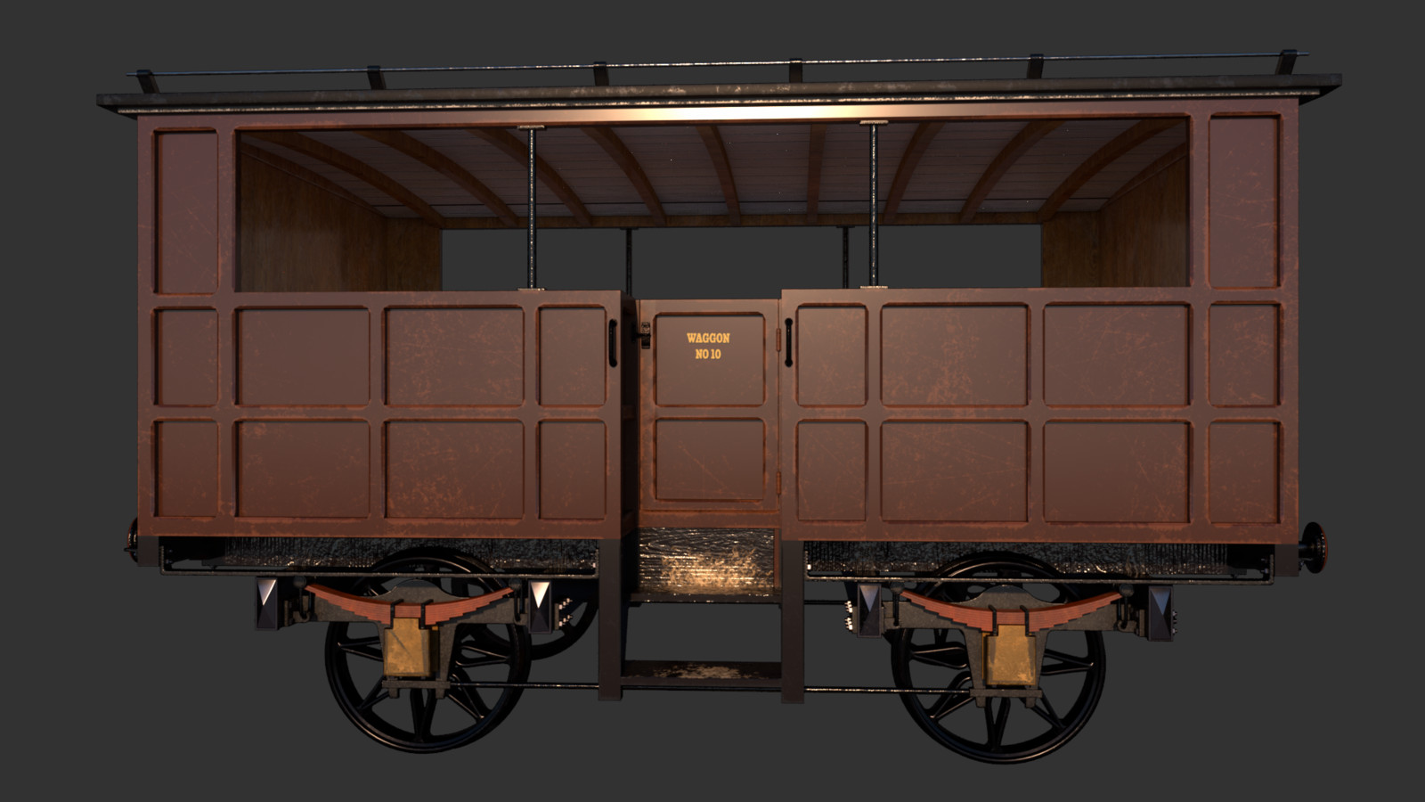 Waggon, color pass. This would be 3rd class. Nothing to protect you from the elements.