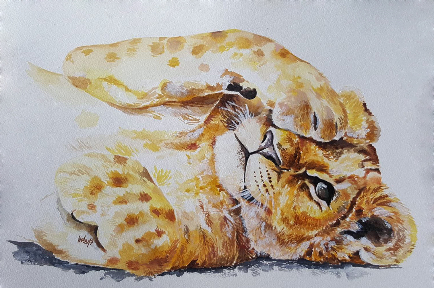 Artstation Sleepy Lion Cub Natalia Olszewska