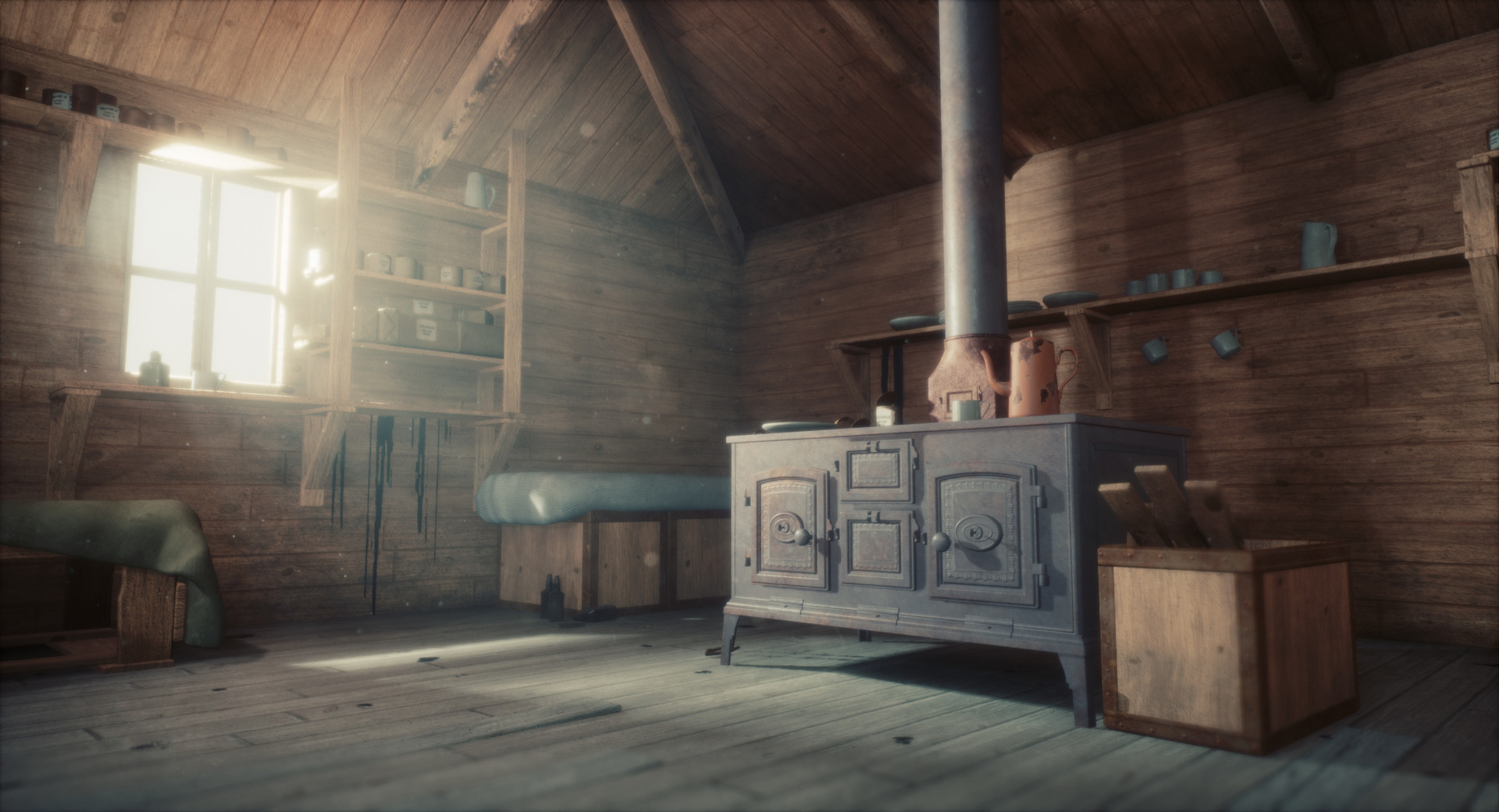 Artstation Wooden Cabin Scott S Hut Andrew Fichthorn