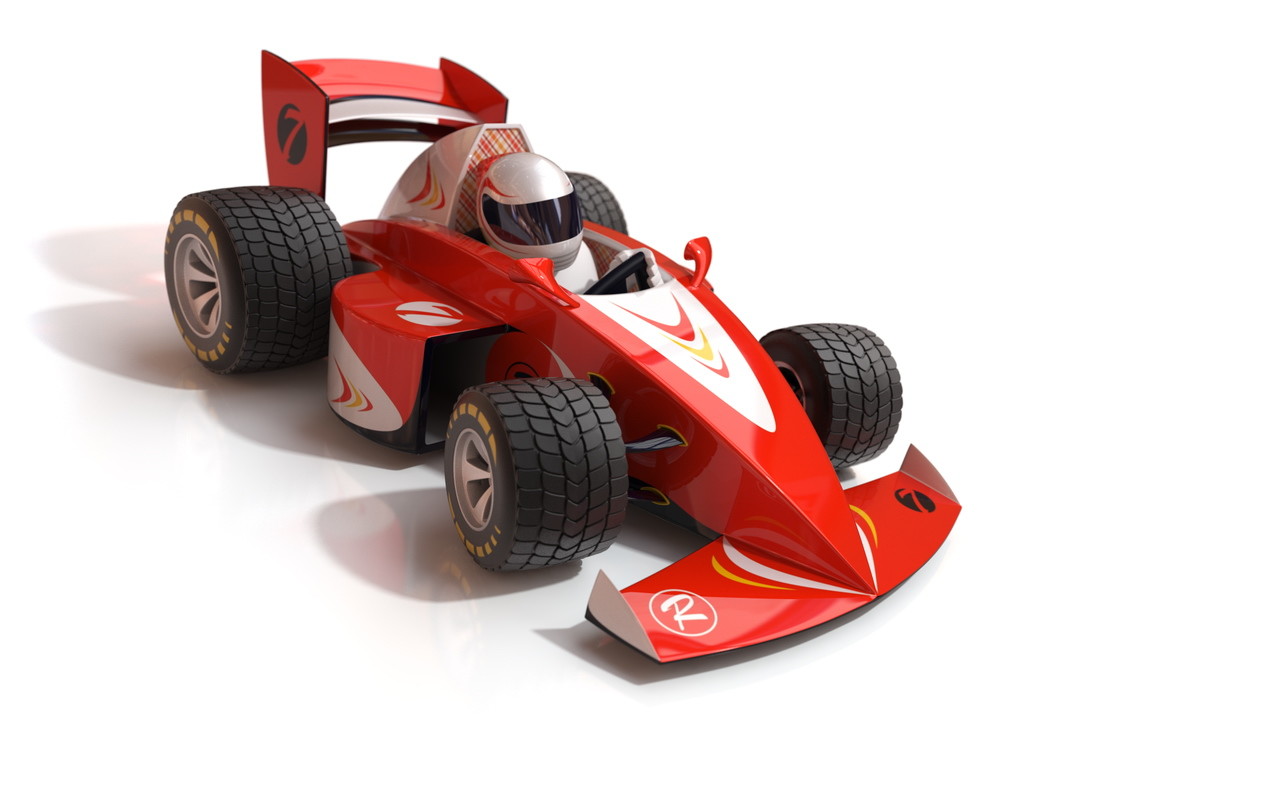 Artstation F1 Cartoon Racing Car Maxim Valeev