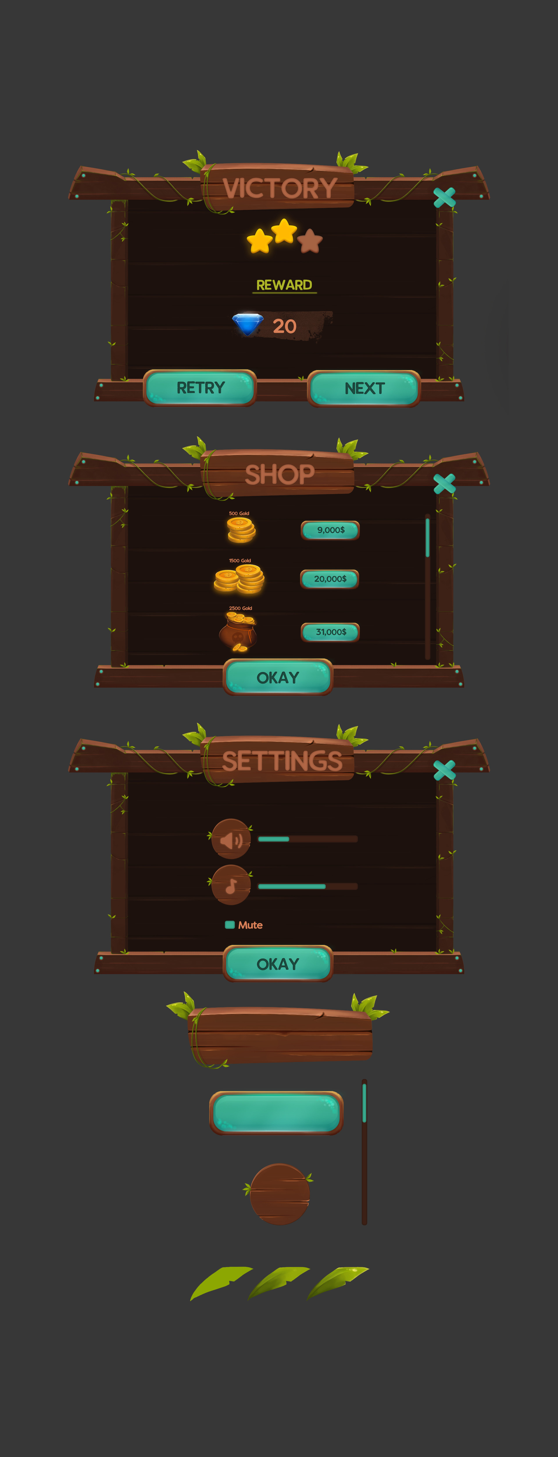 ArtStation - Wooden GUI