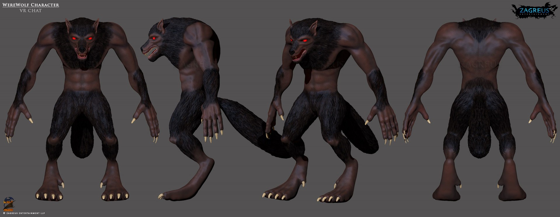Zagreus Entertainment Werewolf 3d Character Vr Chat Unity 3d