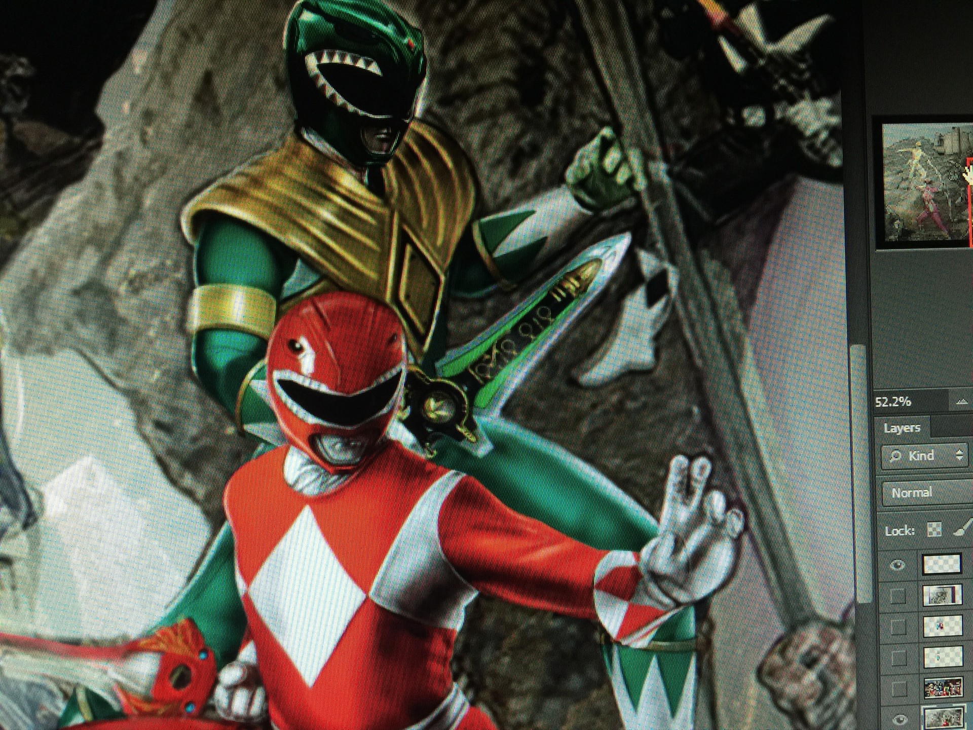 Michael Hardeman Work In Progress Power Rangers Painting Step