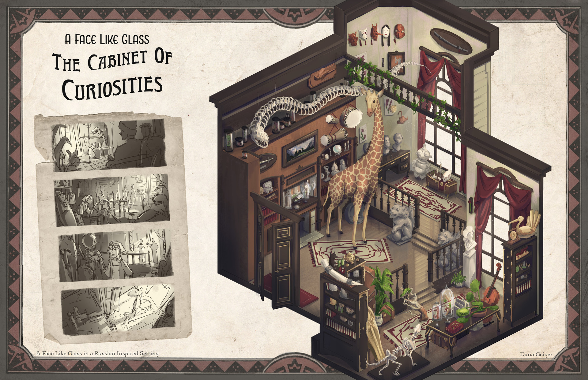 Artstation The Cabinet Of Curiosities Isometric Dana Geiger