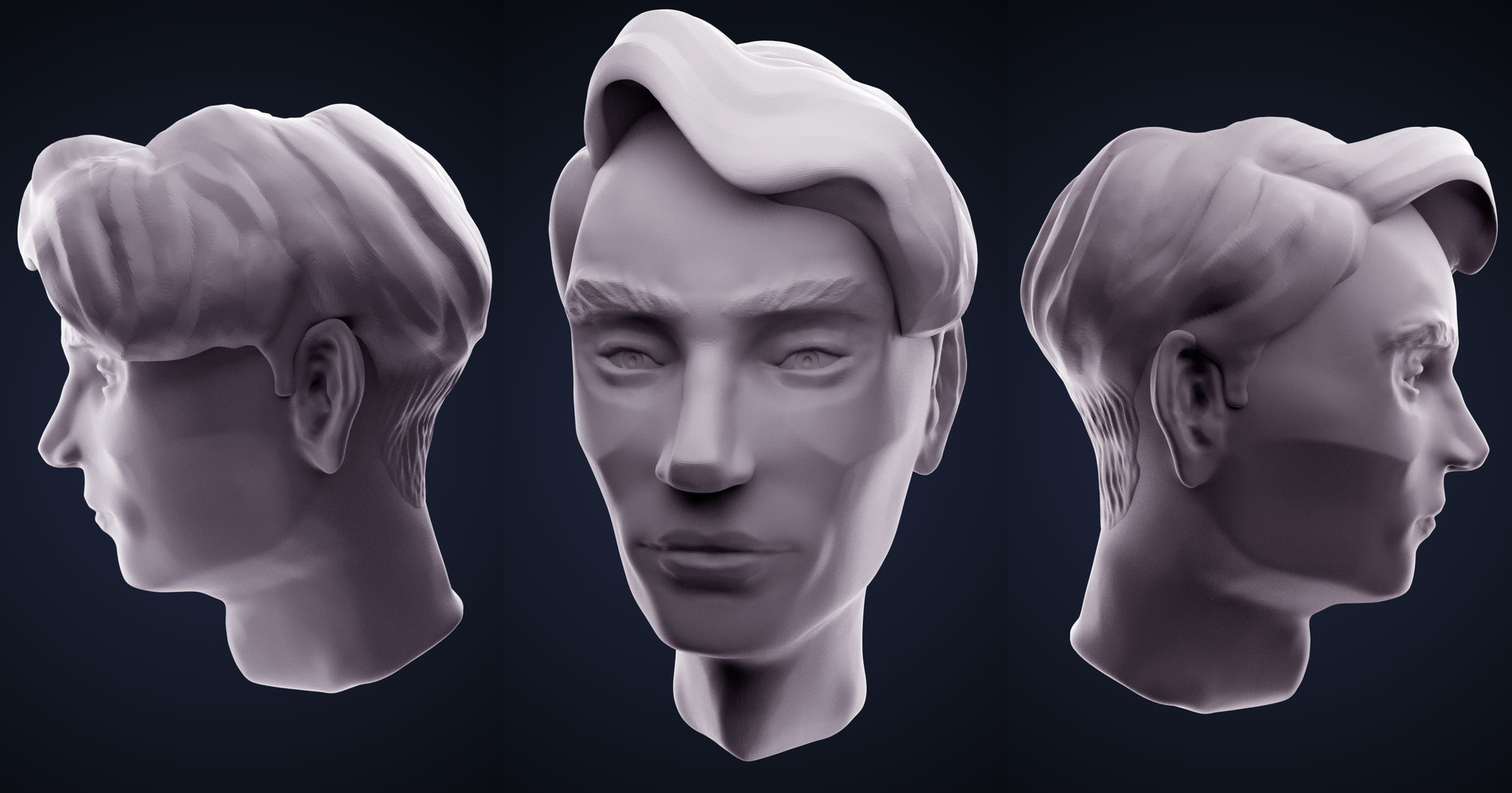 Deepthi - Sculpt#1 - Stylized Male Head