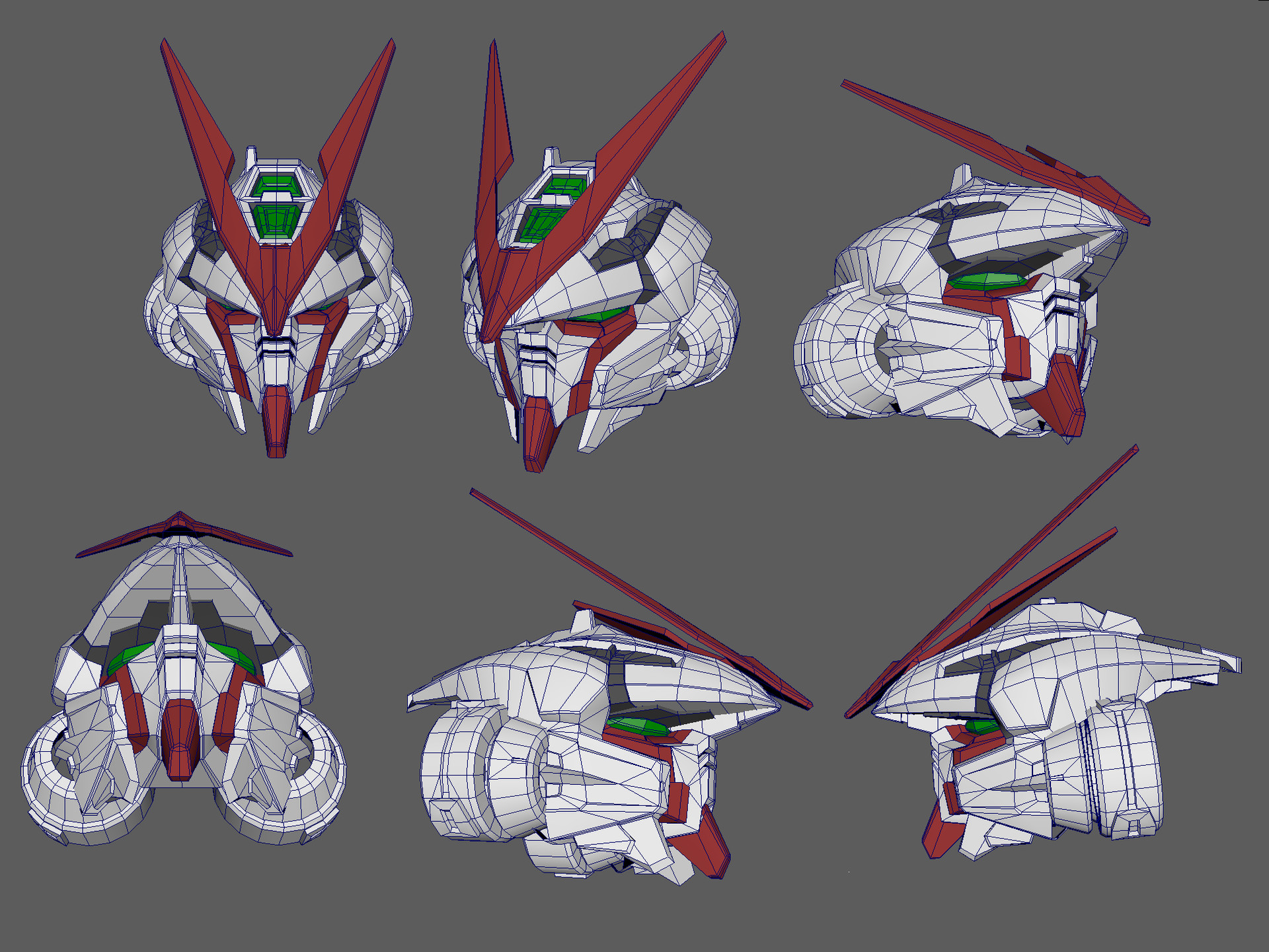 Artstation Gundam Astray Red Frame Alsiel Lan Azul Tampos