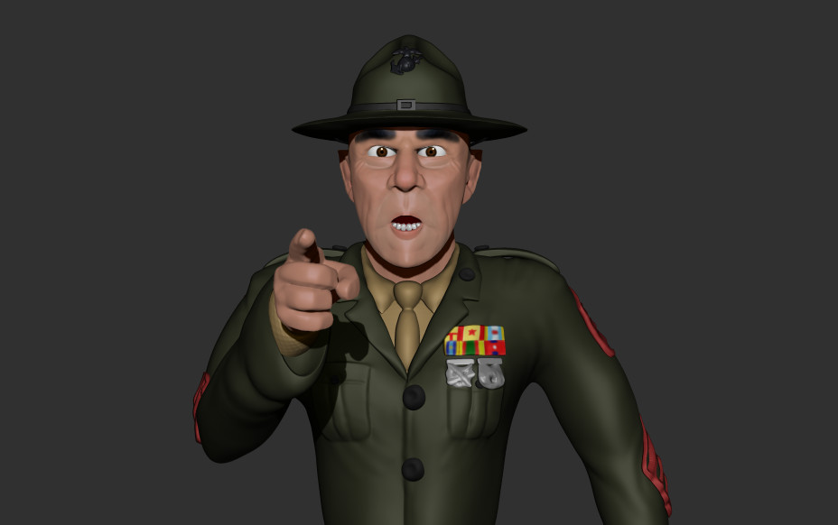 Juggling Distant ear ArtStation - Gunnery Sergeant Hartman (R. Lee Ermey) - Full Metal Jacket