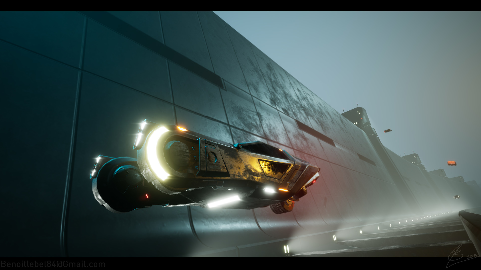 Artstation Blade Runner 2049 Spinner Benoit Lebel