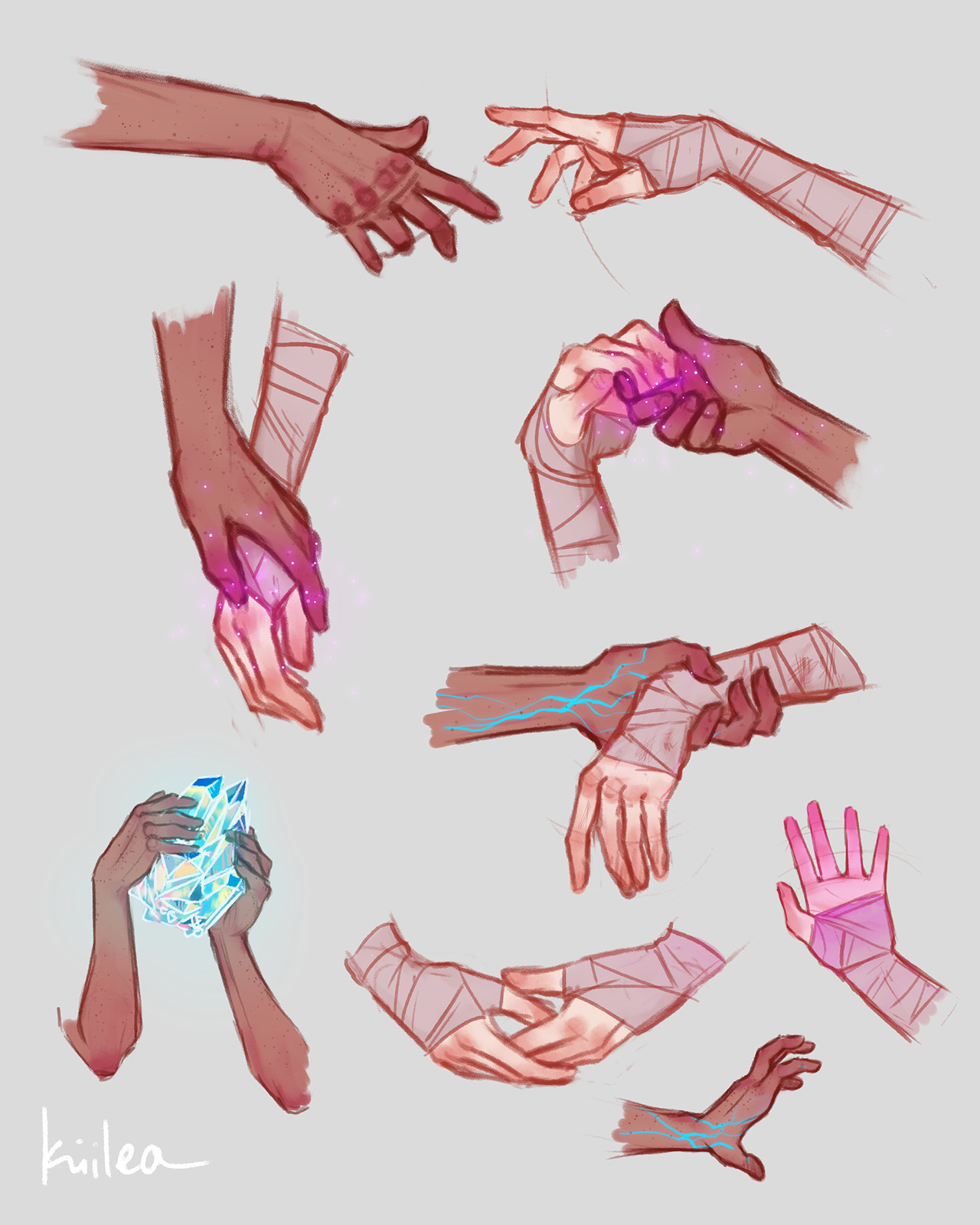 Artstation Witch Au Hand Studies Kinga Jedryczko
