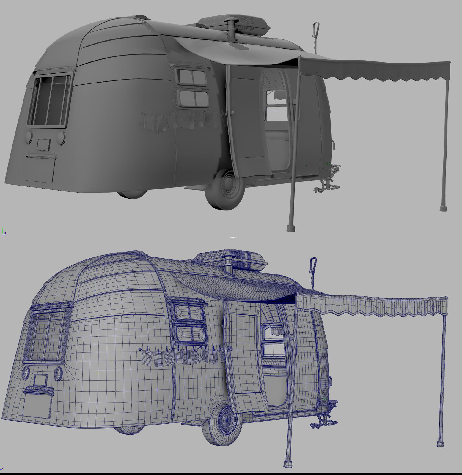 Airstream Camper  Stylized shapes