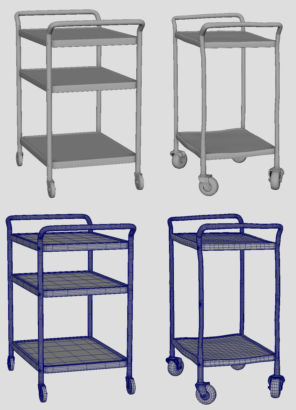 Camper cart stylized shapes