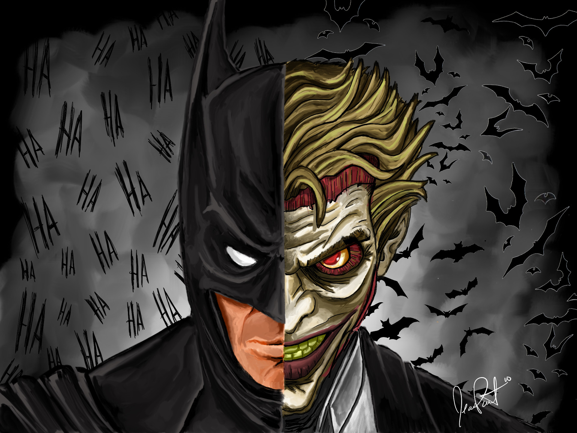 batman joker face