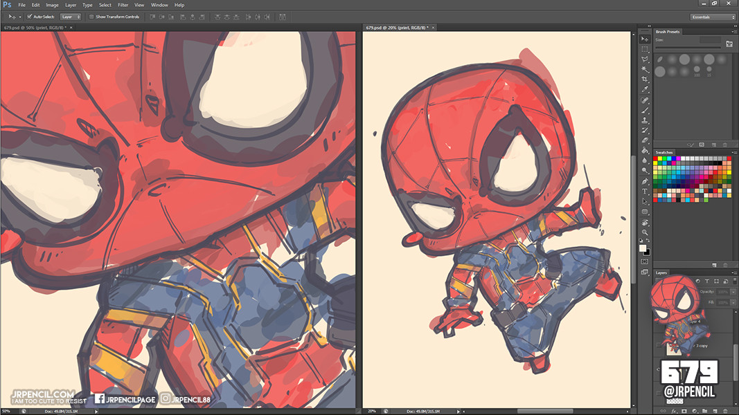 Artstation 679 Spiderman Jr Pencil