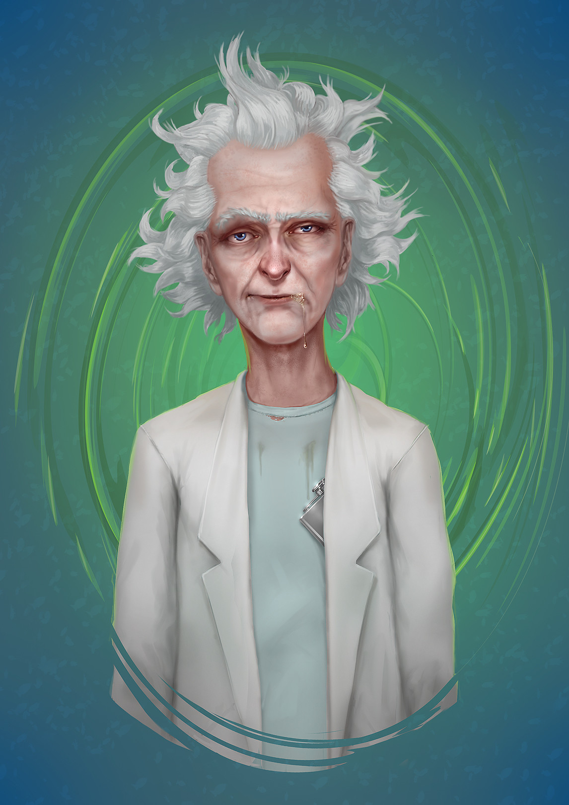 Artstation Rick Sanchez Fan Art Karol Duma,Black Panther Wallpaper Hd 1080p