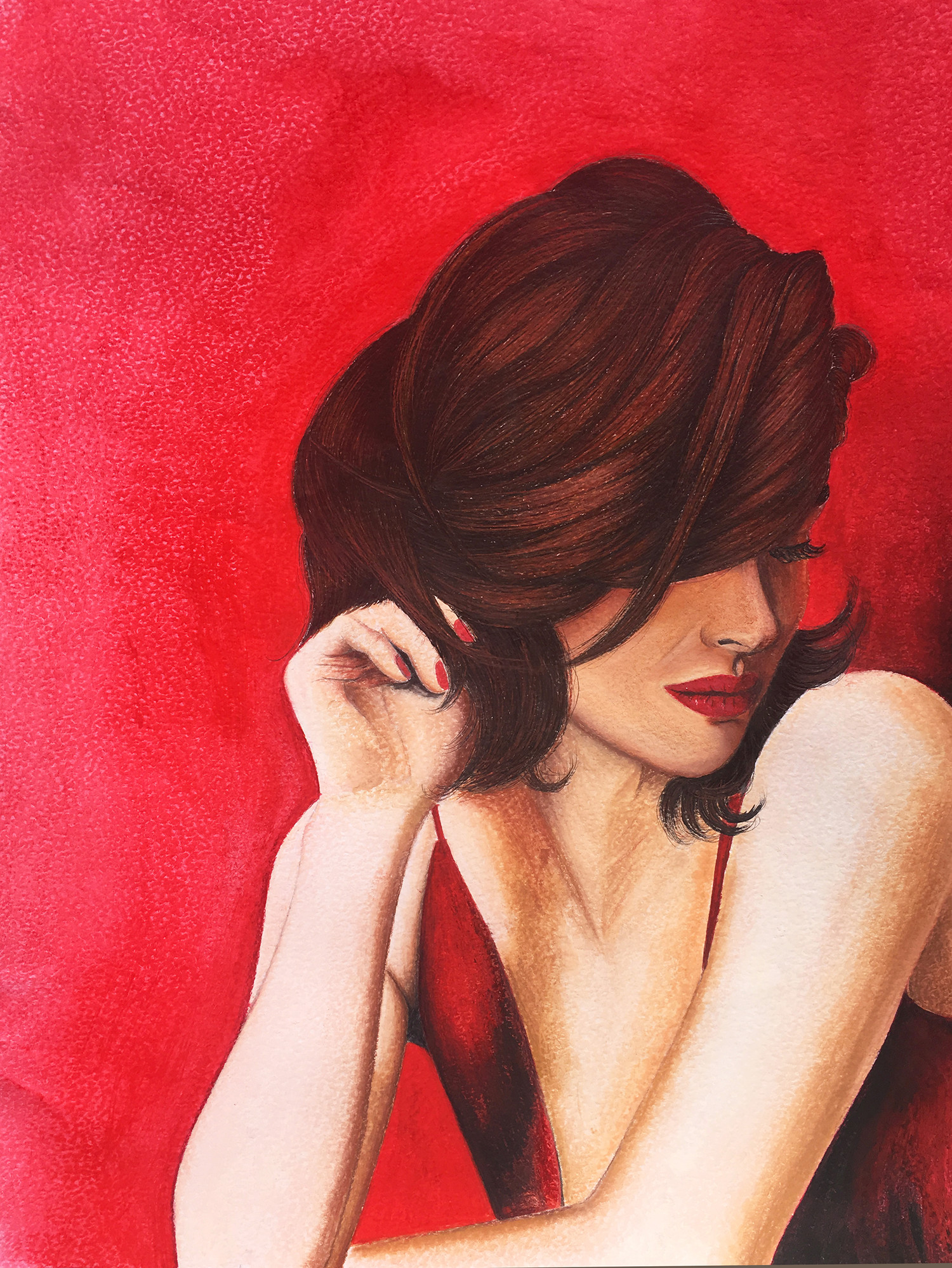 ArtStation Lady in red