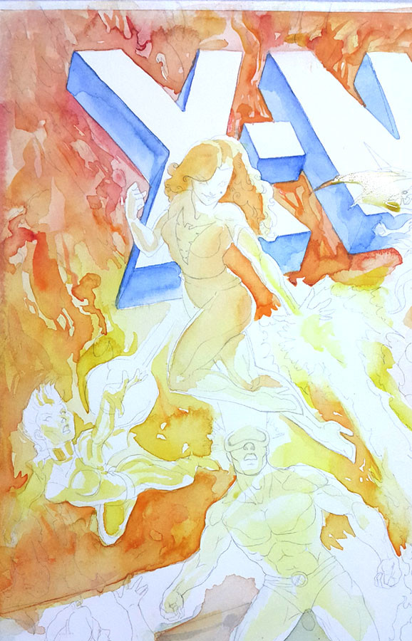 first layers of color...