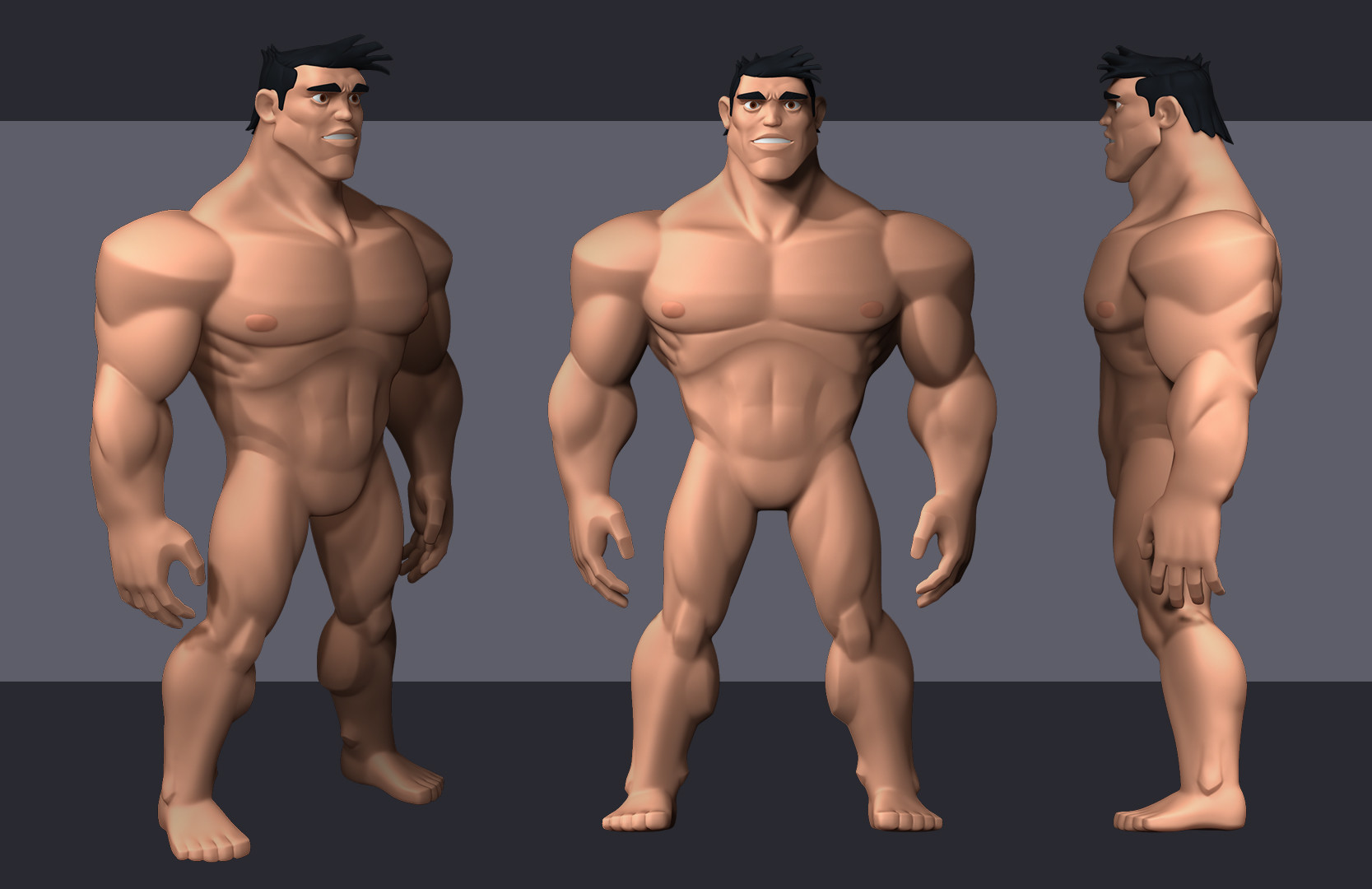 Artstation Stylized Male Anatomy Study