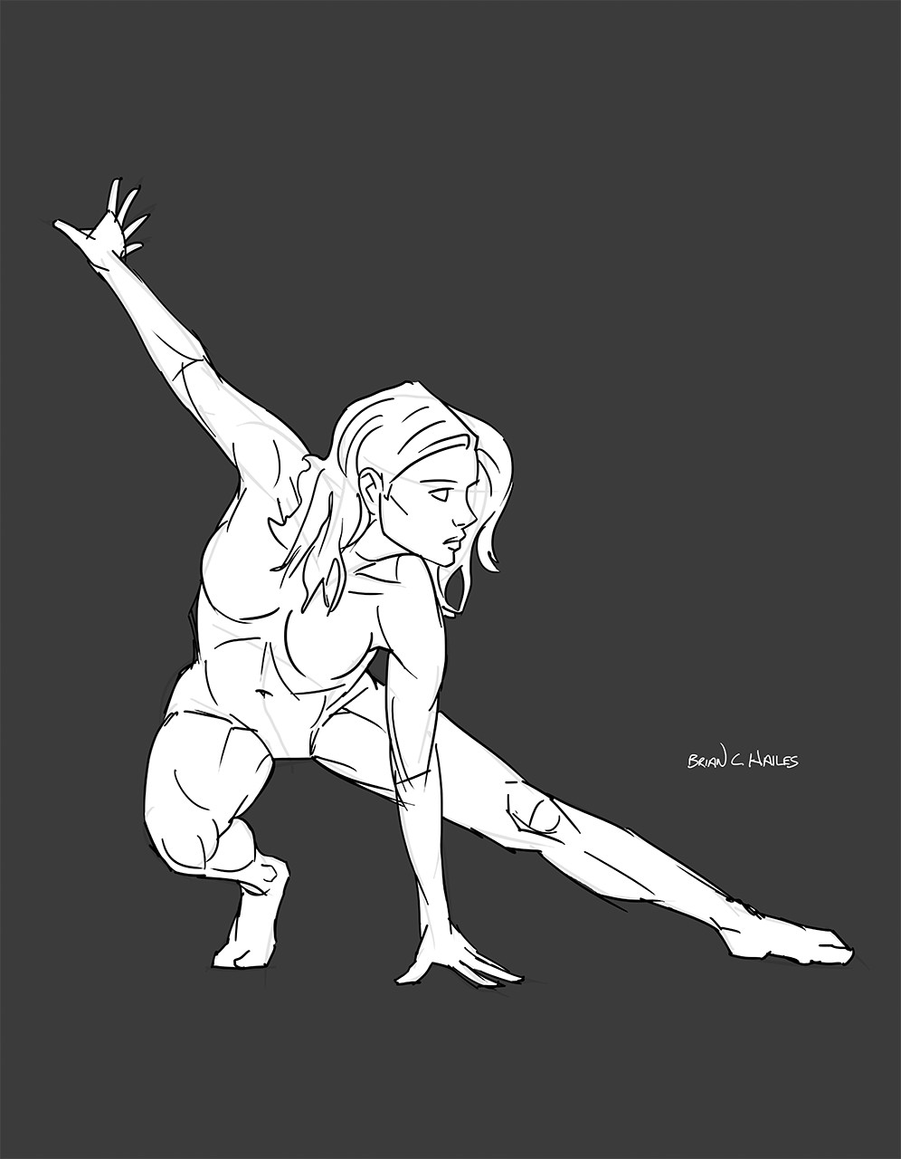 Drawing Ref Poses, Female laying pose crossed legs.