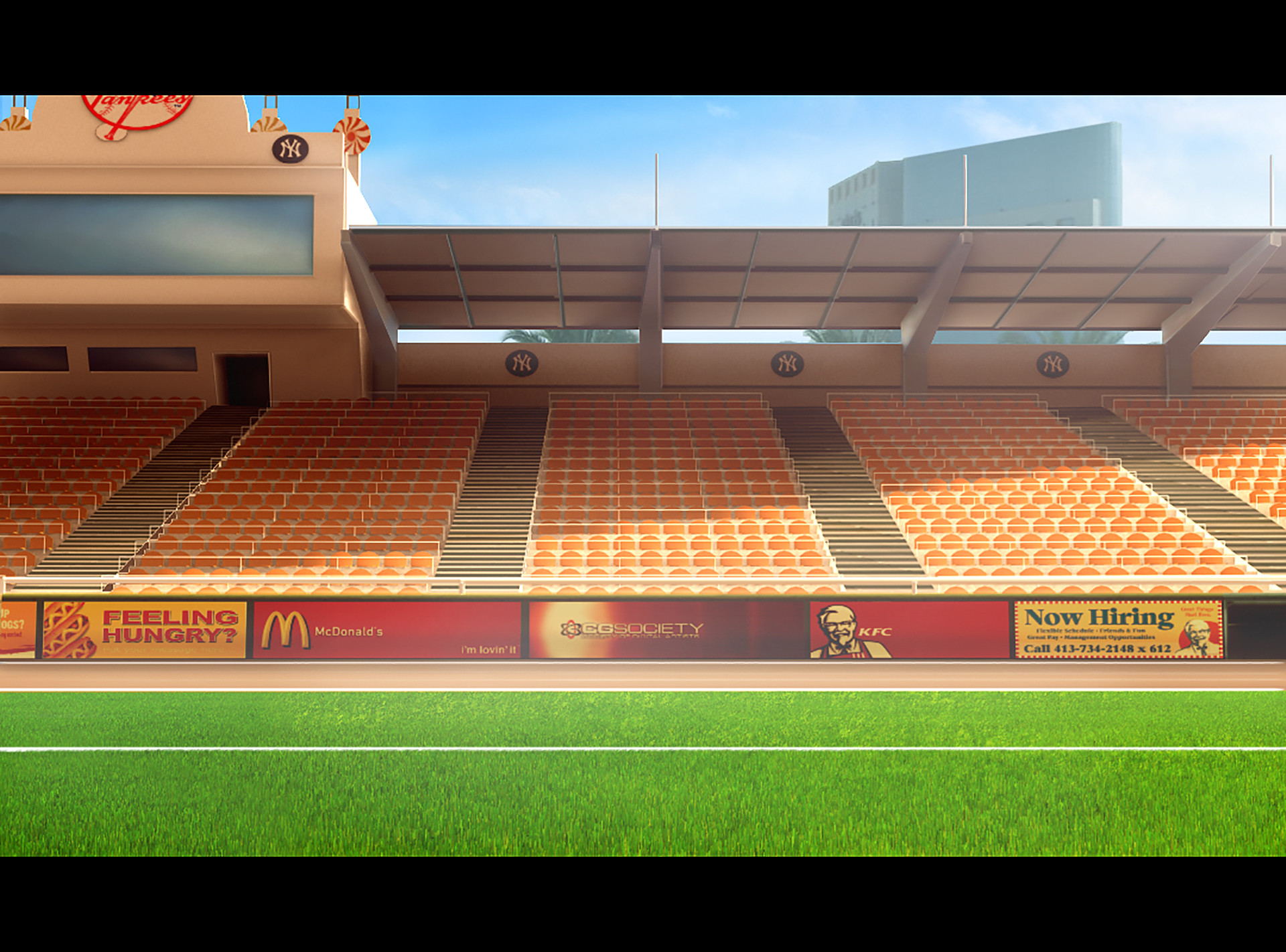 ArtStation - Cartoon Stadium Background