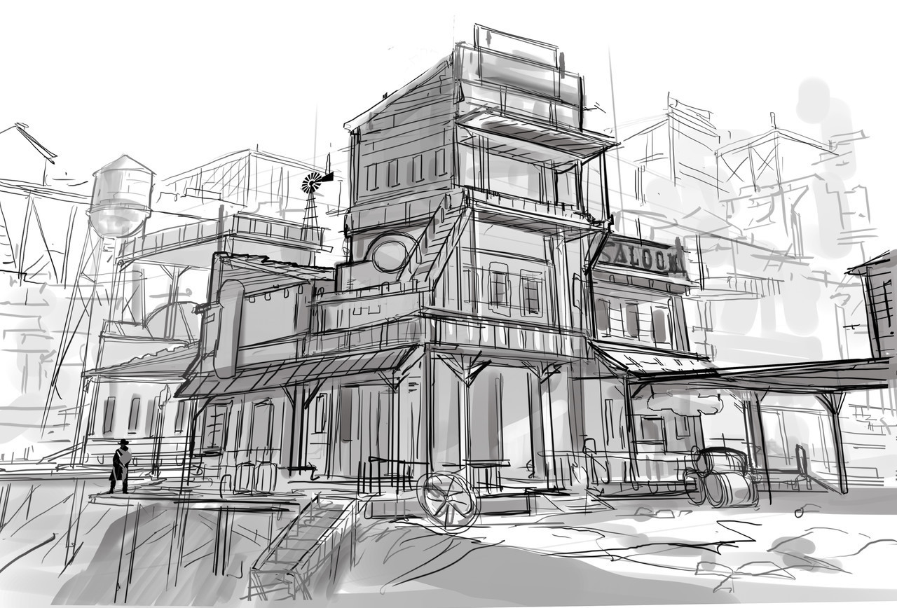 Idea for the houses. I would like to explore a little bit more the architecture of the city. It turned out too messy.