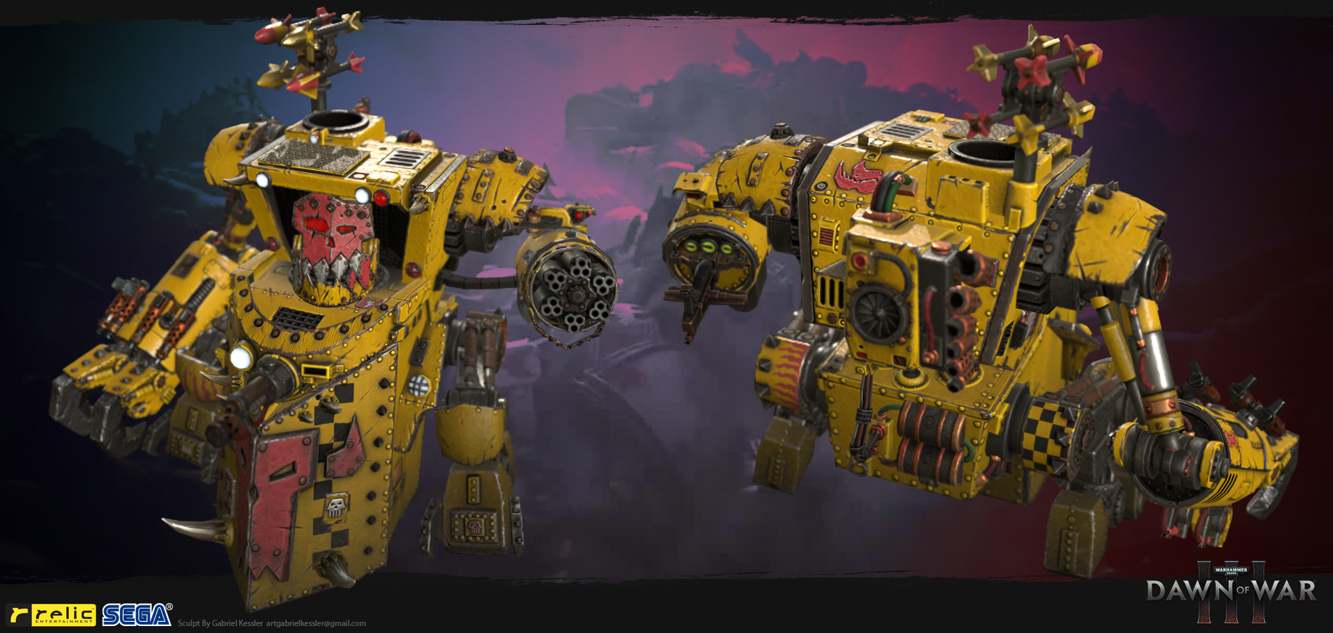 Artstation Orc Gorkanaut Dow3 Gabriel Kessler