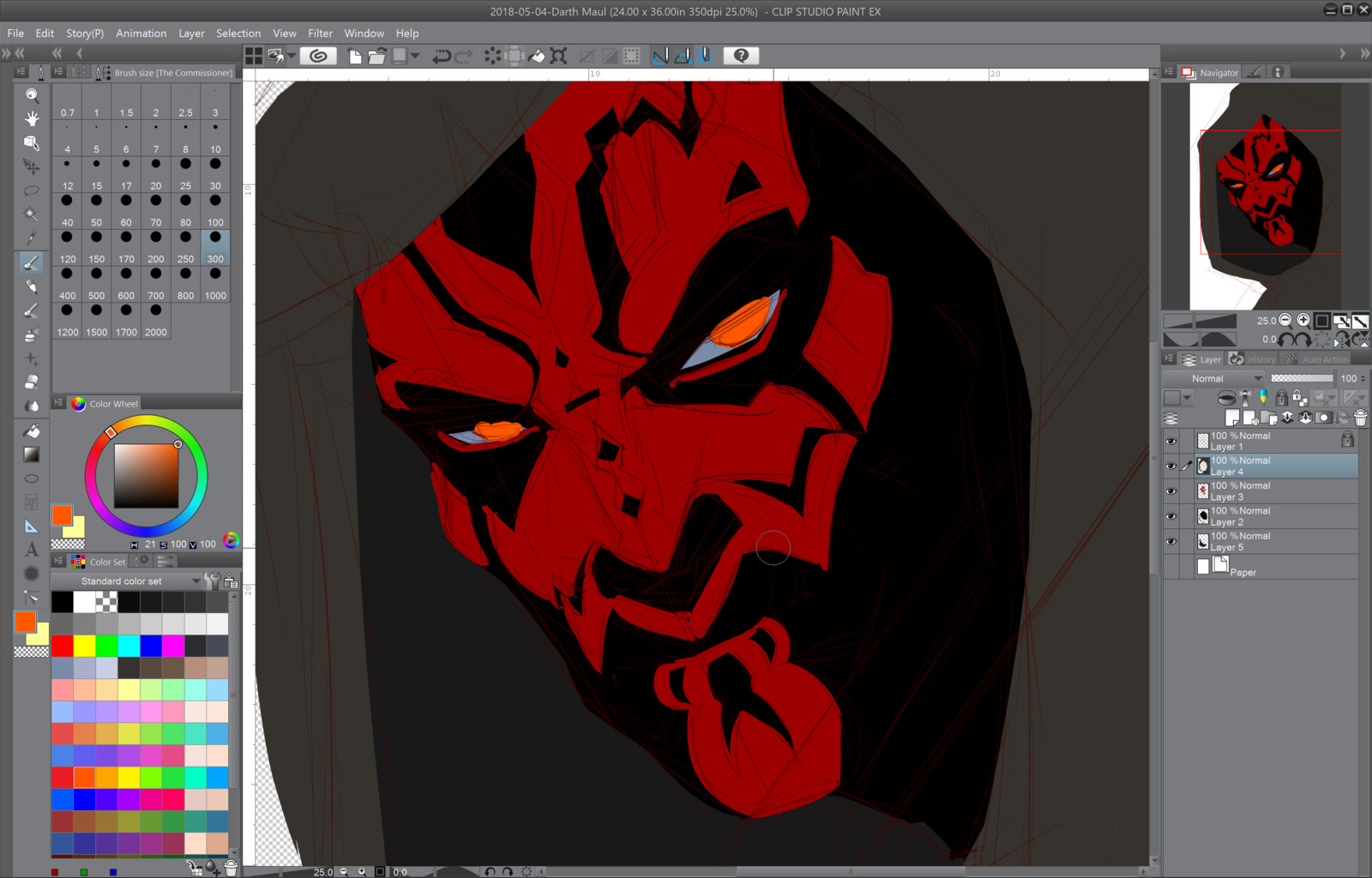 02-Painting the base flat layers