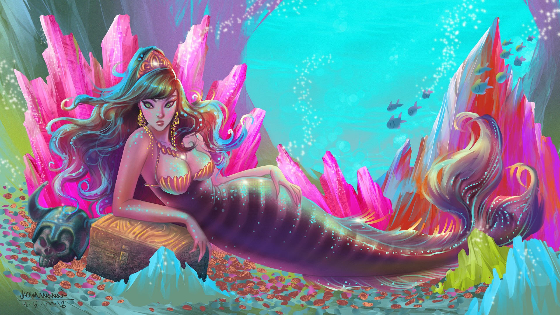 ArtStation - Mermaid, Pixel Brush Artstudio