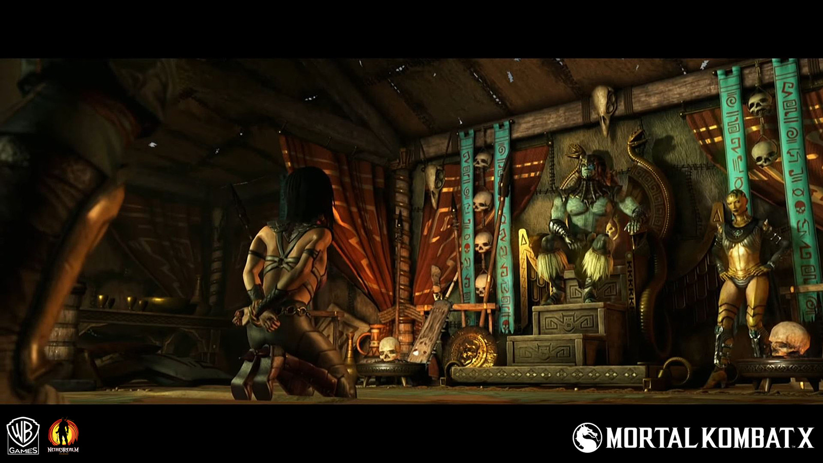 Kotal Tent
The flags, weapons rack, pillows, and bowl were assets I created.